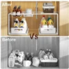 Unyqoos® Uitbreidbare Stalen Onderkast Organisator met Uittrekbare Mand en Verstelbare Niveaus voor Keuken en Badkamer