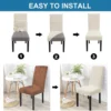 Unyqoos® Elastische en wasbare stoelhoezen set voor veelzijdig gebruik in huis en evenementen