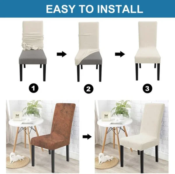Unyqoos® Elastische en wasbare stoelhoezen set voor veelzijdig gebruik in huis en evenementen