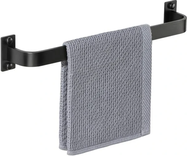 P-87213235542930-20260405182755.webp Unyqoos® Stijlvolle zwarte handdoekhouder 40 cm voor badkamer en keuken