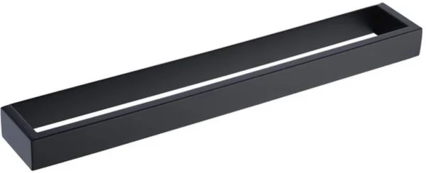 Unyqoos® Zelfklevende handdoekhouder van roestvrij staal voor badkamer en keuken zonder boren, zwart, 40 cm
