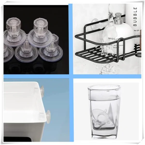 P-87213235586044-20260406120952.webp Unyqoos® Set van 12 sterke transparante zuignappen voor veelzijdig gebruik bij kamperen