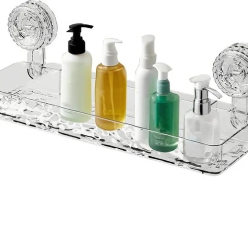 P-87213235609280-20260405173747.webp Unyqoos® Transparante doucheplank met zuignap en afvoer voor badkamer en keuken