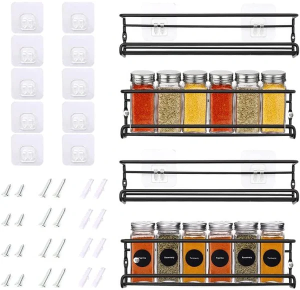P-87213235614138-20260406102741.webp Unyqoos® Stijlvol Muurkruidenrek met Vier Verdiepingen en Flexibele Montageopties voor Keuken en Badkamer