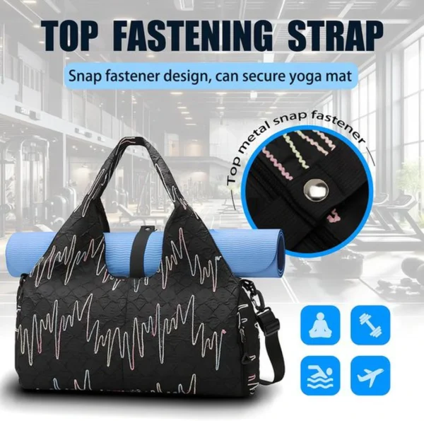 P-87213235619941-20260406084159.webp Unyqoos® Ruime en Praktische Sport- en Yogatas voor Dames met Schoenenvak en Waterdichte Compartimenten