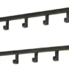 Unyqoos® Moderne Zwarte Wandgarderobe met 15 Haken voor Diverse Toepassingen
