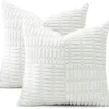 P-87213235670190-20260406111850.webp Unyqoos® Set van 2 zachte corduroy kussenslopen met gestreept patroon voor diverse interieurstijlen