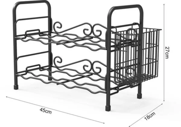 P-87213235680233-20260406105835.webp Unyqoos® Stijlvol metalen wijnrek voor 8 flessen, ideaal voor keuken en bar