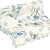 Unyqoos® Waterbestendig vliesbehang met aquarel eucalyptustakken en groene planten, groente-wit