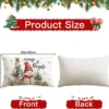 Unyqoos® Set van 4 decoratieve kerstkussenhoezen met sneeuwpopdesign in rood