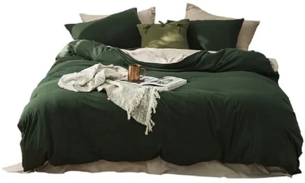 P-87213235724882-20260405105324.webp Unyqoos® Stijlvolle tweepersoons dekbedovertrekset van microvezel met kussenslopen