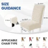 Unyqoos® Set van 6 elastische stoelhoezen voor diverse stoelen, beige kleur