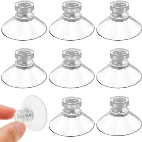 P-87213235770630-20260406121222.webp Unyqoos® Set van 8 Transparante Zuignappen 41 mm met Schroefdraad en Kartelmoer