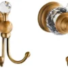Unyqoos® Set van twee luxe wandhaken met kristal voor badkamer en slaapkamer