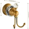 Unyqoos® Set van twee luxe wandhaken met kristal voor badkamer en slaapkamer