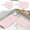 Unyqoos® Zacht Roze Badkamertapijt met Antislip en Hoog Absorptievermogen, 50 x 80 cm