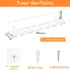 P-87213235808274-20260406083358.webp Unyqoos® Transparant acryl wandrek set van 4 voor badkamer en meer