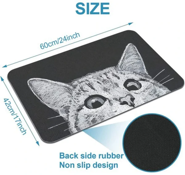 Unyqoos® Zachte Antislip Badmat met Grappige Kattenprint voor Veiligheid en Comfort in de Badkamer