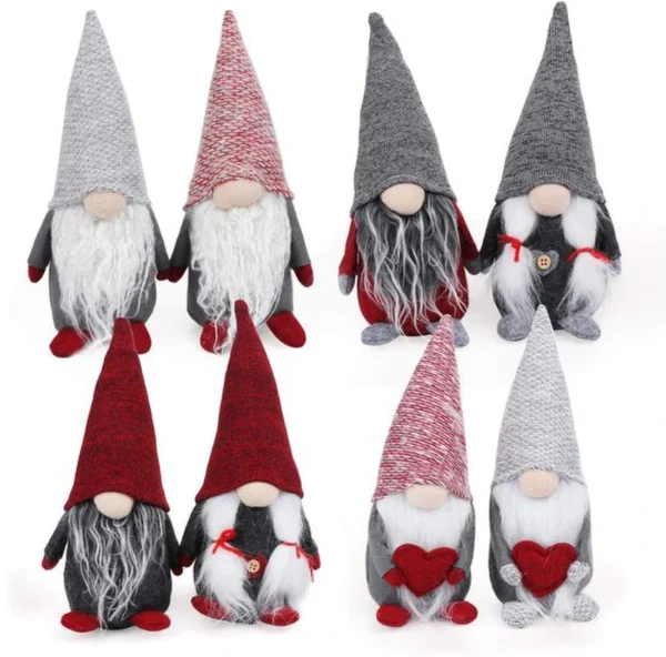 P-87213235829750-20260406092731.webp Unyqoos® Set van 8 handgemaakte Zweedse kerstkabouters voor sfeervolle decoratie
