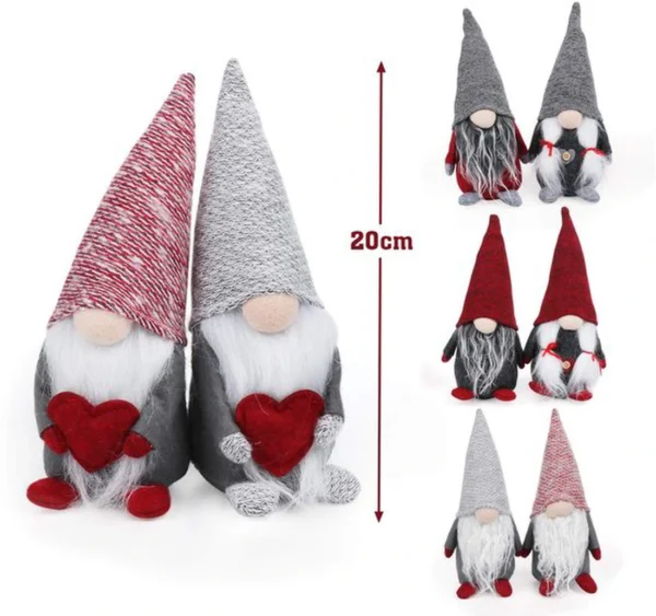 P-87213235829753-20260406092807.webp Unyqoos® Set van 8 handgemaakte Zweedse kerstkabouters voor sfeervolle decoratie