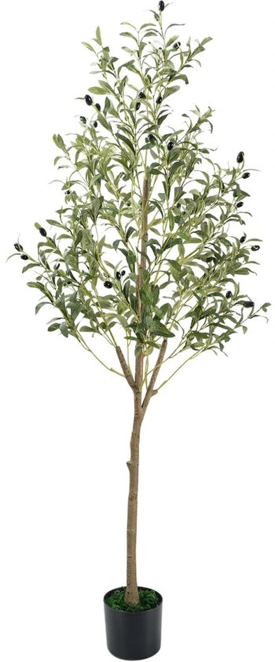 Unyqoos® Realistische kunstmatige olijfboom van 150 cm voor stijlvolle interieurdecoratie