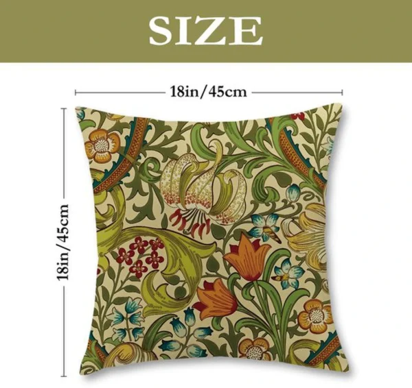 Unyqoos® Set van 4 linnen kussenslopen met bloemen en vogels in boho vintage stijl