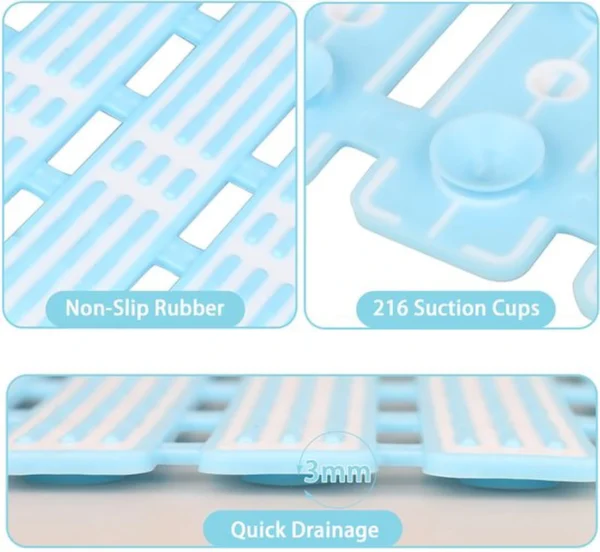 Unyqoos® Antislip Douchmat 68x40 cm voor Badkuip met Sterke Zuignappen