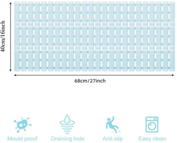 Unyqoos® Antislip Douchmat 68x40 cm voor Badkuip met Sterke Zuignappen