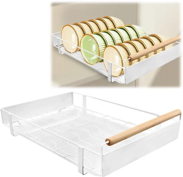 Unyqoos® Uittrekbare keukenlade met geluidsarme rails en afneembare opvangbak