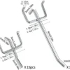 Unyqoos® Set van 30 Roestvrijstalen Ophanghaken voor Gatenwand in Garage of Werkplaats