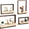 Unyqoos® Houten wandplank set voor stijlvolle en functionele wanddecoratie