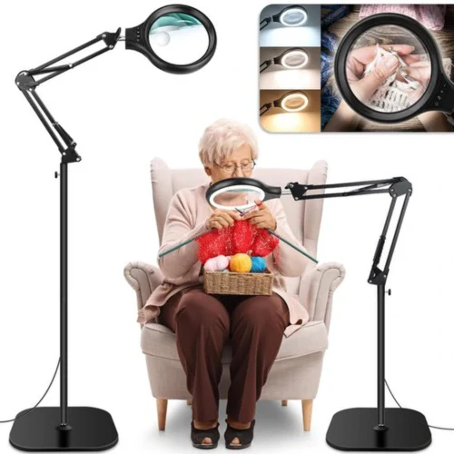 P-87213235898680-20260331100533.webp Unyqoos® Verstelbare verlichte loep met standaard voor lezen en hobby's