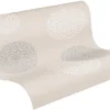 Unyqoos® Vliesbehang met abstract bloemendesign en metallic accenten in beige tint
