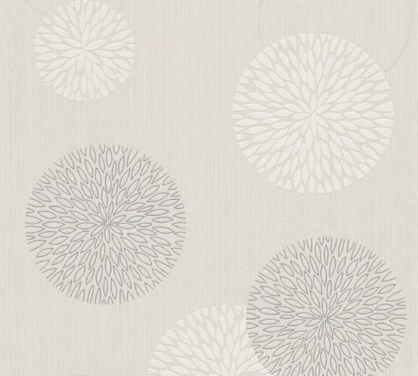 Unyqoos® Vliesbehang met abstract bloemendesign en metallic accenten in beige tint