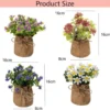 Unyqoos® Set van vier kleurrijke kunstplanten voor decoratie in huis of kantoor