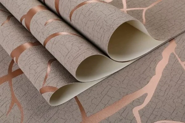Unyqoos® Modern gestreept vliesbehang met 3D reliëf voor woonkamer en meer, bruin