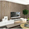 Unyqoos® Modern gestreept vliesbehang met 3D reliëf voor woonkamer en meer, bruin