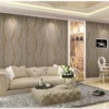 Unyqoos® Modern gestreept vliesbehang met 3D reliëf voor woonkamer en meer, bruin