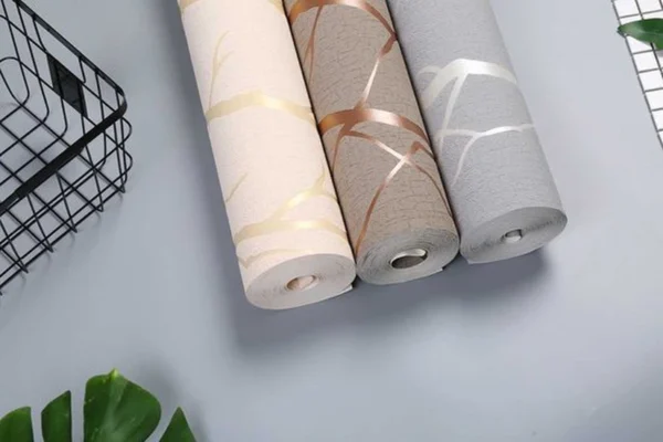 Unyqoos® Modern gestreept vliesbehang met 3D reliëf voor woonkamer en meer, bruin