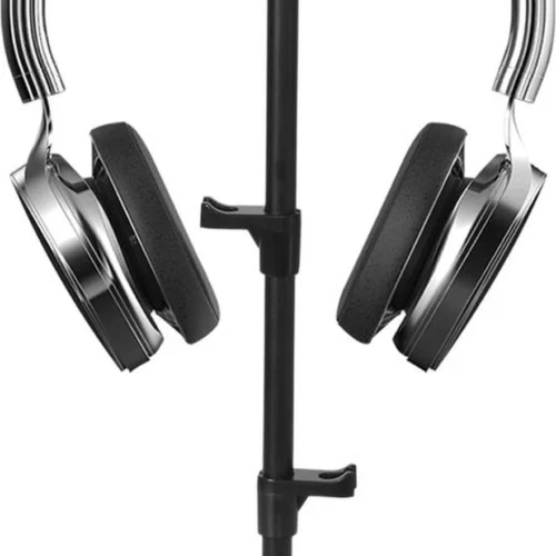 Unyqoos® Gebogen headset standaard met opbergruimte en stabiele basis voor hoofdtelefoons