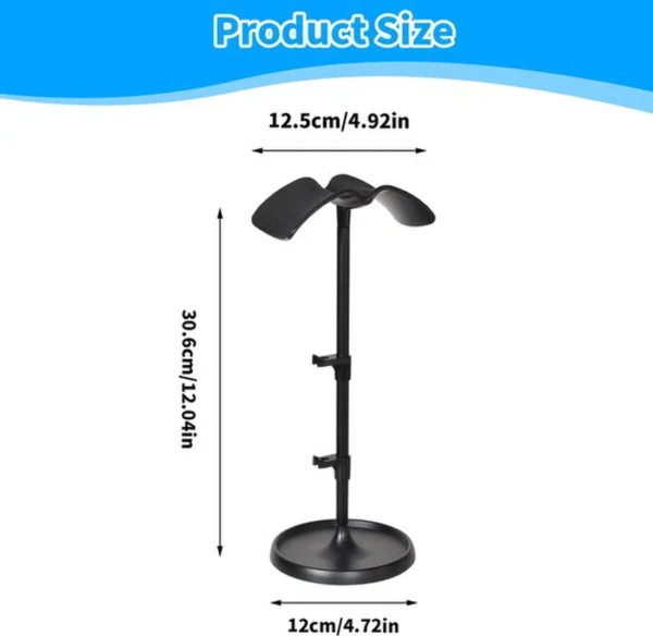 Unyqoos® Gebogen headset standaard met opbergruimte en stabiele basis voor hoofdtelefoons