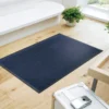 Unyqoos® Marineblauwe wasbare deurmat voor binnen en buiten van 50 x 75 cm