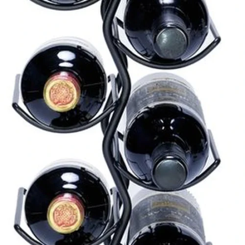 P-87213235964390-20260406110433.webp Unyqoos® Industrieel wijnrek voor twaalf flessen met stijlvol zwart ontwerp