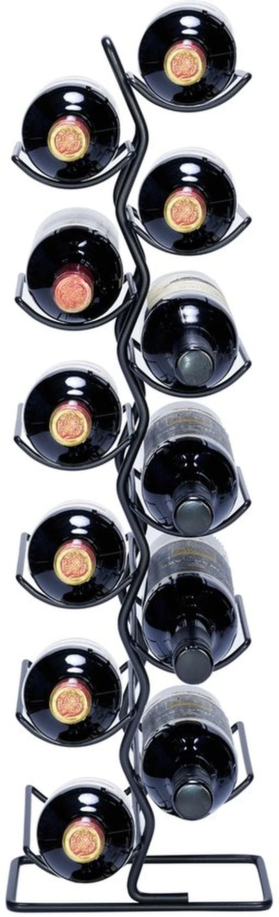 P-87213235964390-20260406110433.webp Unyqoos® Industrieel wijnrek voor twaalf flessen met stijlvol zwart ontwerp