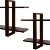 P-87213235992561-20260406083308.webp Unyqoos® Set van 2 multifunctionele houten wandplanken voor stijlvol opbergen en decoreren