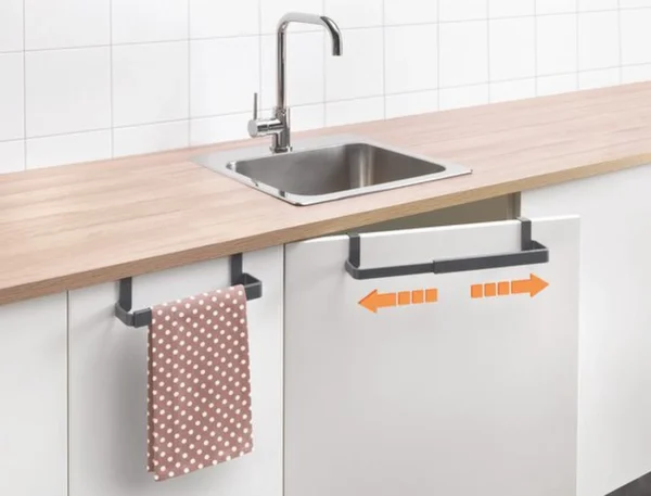 P-87213236034101-20260405181402.webp Unyqoos® Uittrekbare handdoekhouder voor keukenkastdeuren in verstelbare lengte