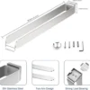 Unyqoos® Dubbele Roestvrijstalen Handdoekhouder voor Badkamer en Keuken, 39 cm, Zilver