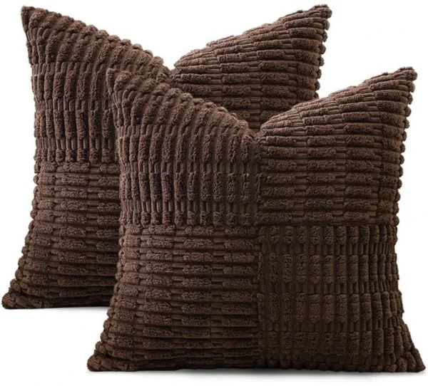 P-87213236060910-20260406112758.webp Unyqoos® Set van twee bohemian corduroy kussenslopen met verborgen ritssluiting