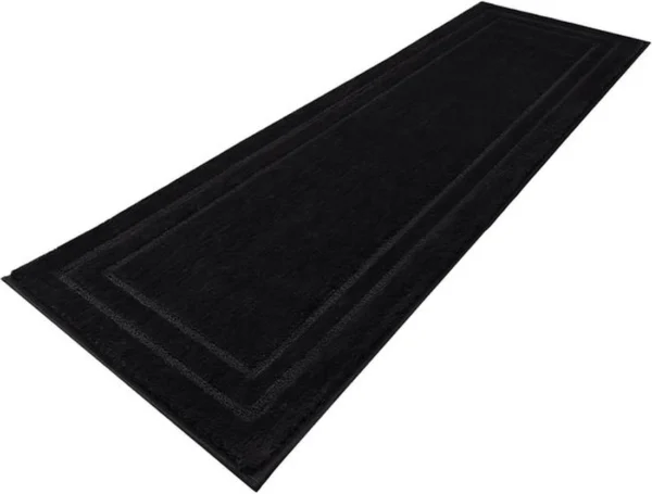 Unyqoos® Zwarte antislip badmat van 50x150 cm voor veilige en droge badkamer