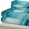 Unyqoos® Stijlvol marmer beddengoedset met 3D-print en zachte microvezel
